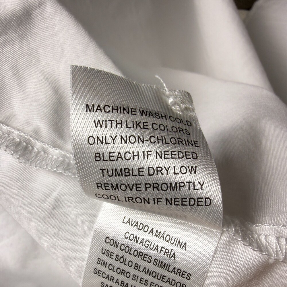 Gibson Men's XXL Western Shirt Solid White Pearl Snap Buttons Chest Pockets - Picture 13 of 15